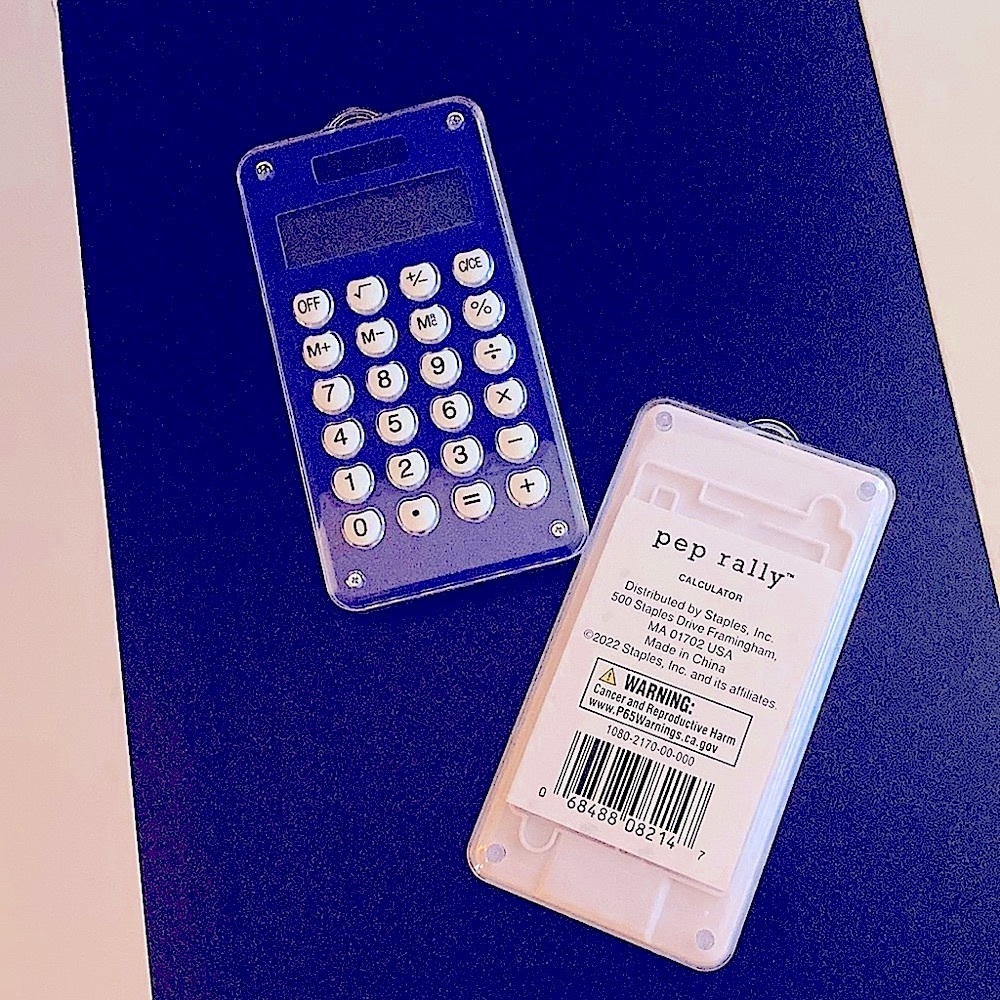 🚨1 LEFT! 🆕 Calculator with Maze Game ~ Blue/White ~ Multi Functional ~ Unisex